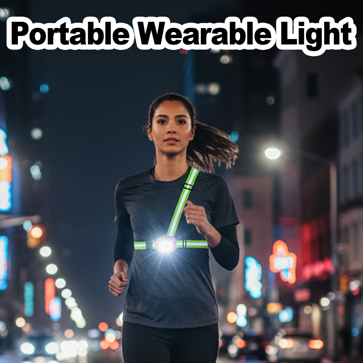 Reflective Running Gear Vest - 러닝 라이트 USB 충전식 방수 경량