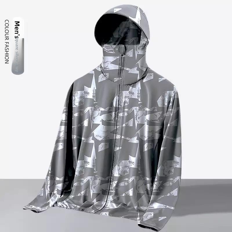 Reflective Running Jacket - 남녀공용 여름 루즈핏 후드형 야외 자외선
