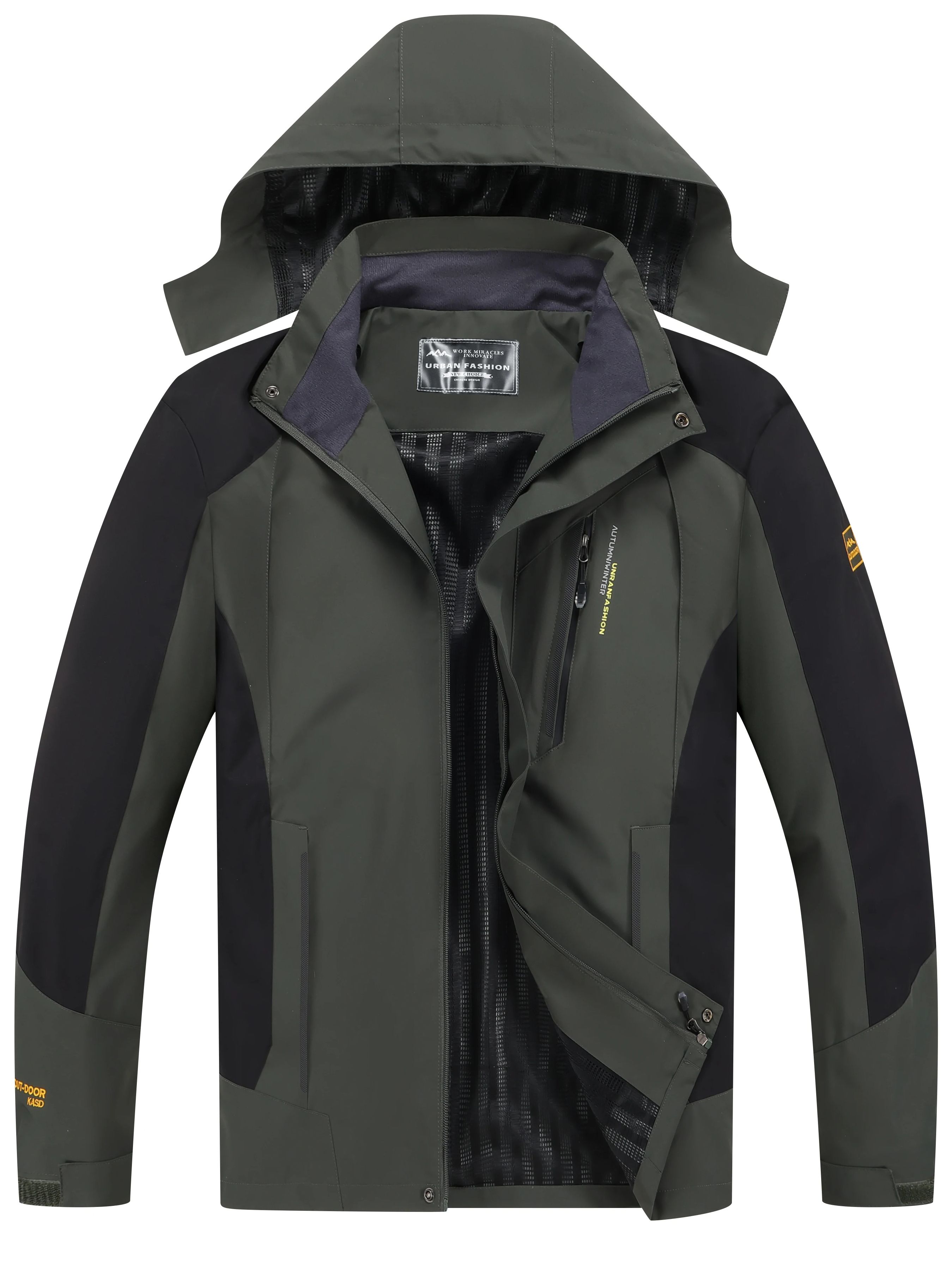 Reflective Running Jacket - 남성용 방수 하이킹 재킷 대형 사이즈