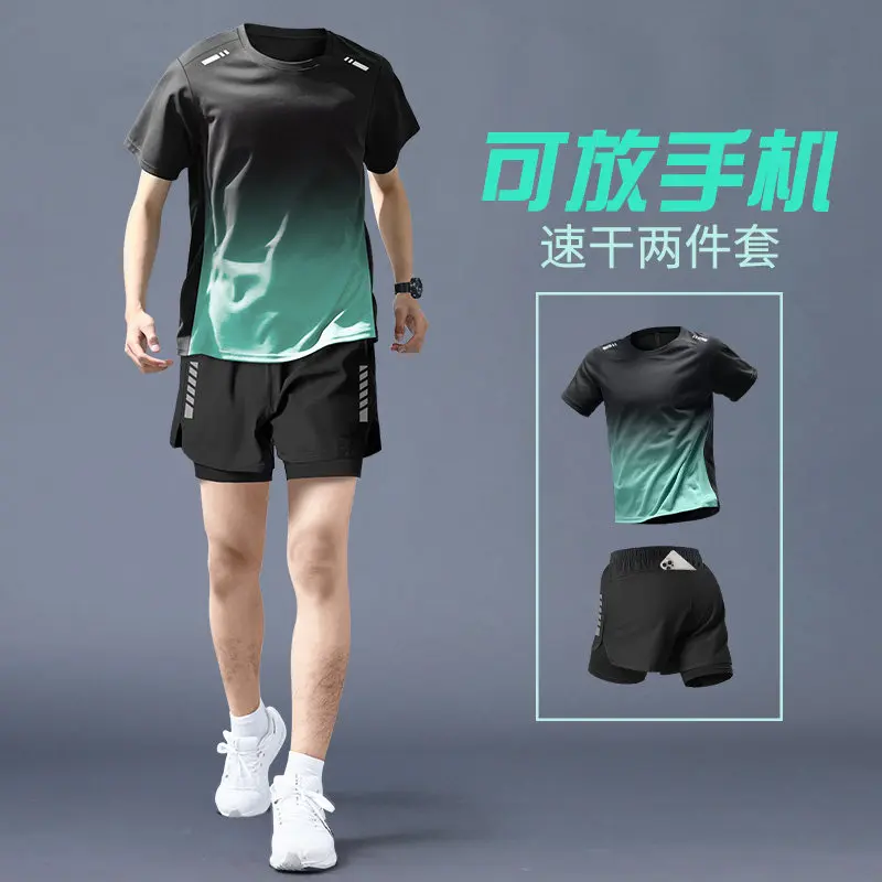 남성용 프로 러닝 세트 - 속건성 짐 상의 및 하의,  - Running Gear Usa 리뷰 및 가격