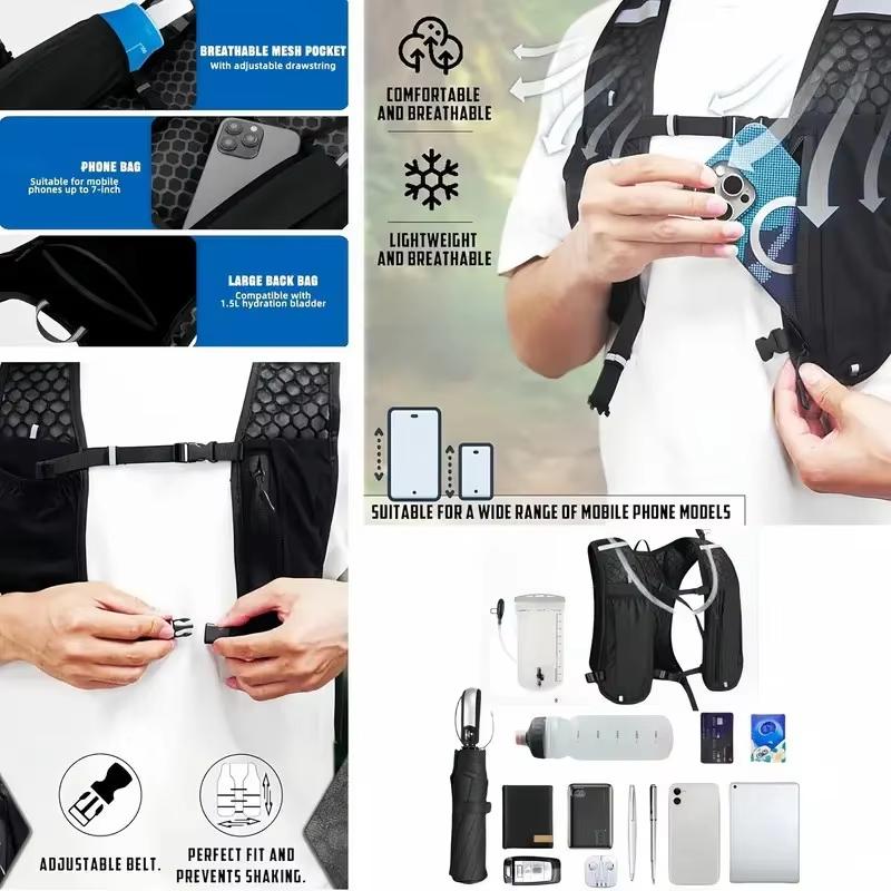 경량 반사 러닝 하이드레이션 조끼 물병 가슴팩 휴대폰  - Reflective Running Gear Vest 리뷰 및 가격