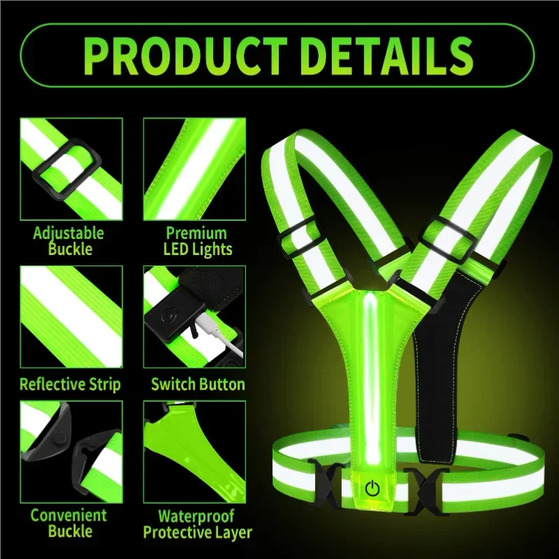 LED Reflective Vest Running Ge - Reflective Running Gear Vest 리뷰 및 가격
