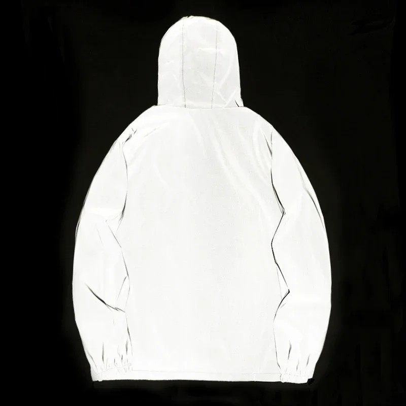 새로운 커플 밤 반사 의류 솔리드 컬러 자켓 폴리 에스 - Reflective Running Jacket 리뷰 및 가격