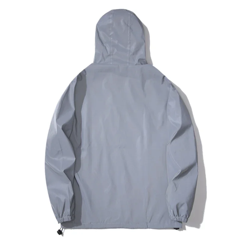 새로운 커플 밤 반사 의류 솔리드 컬러 자켓 폴리 에스 - Reflective Running Jacket 리뷰 및 가격