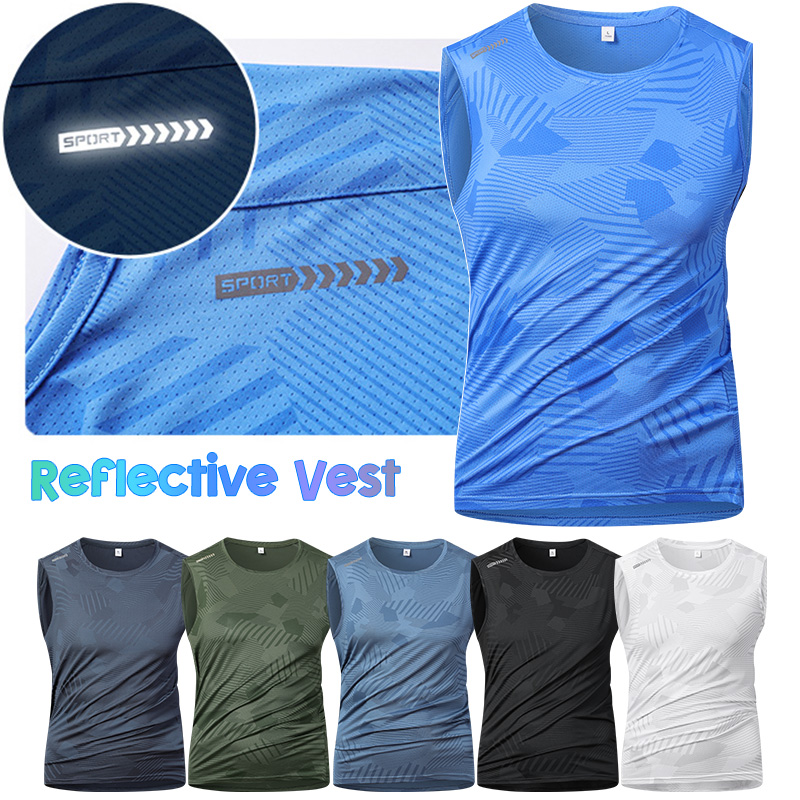 남성용 반사 조끼 여름 통기성 아이스 실크 피트니스 스 - Reflective Running Jacket 리뷰 및 가격