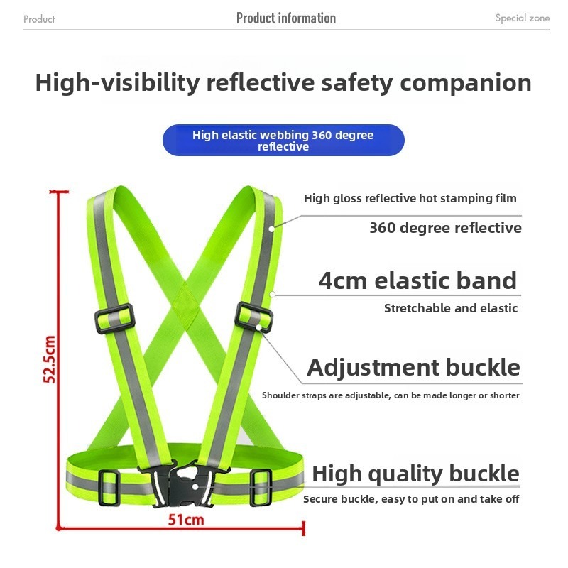 조절 가능한 경량 반사 조끼, 야외 야간 걷기 자전거  - Reflective Running Gear Vest 리뷰 및 가격