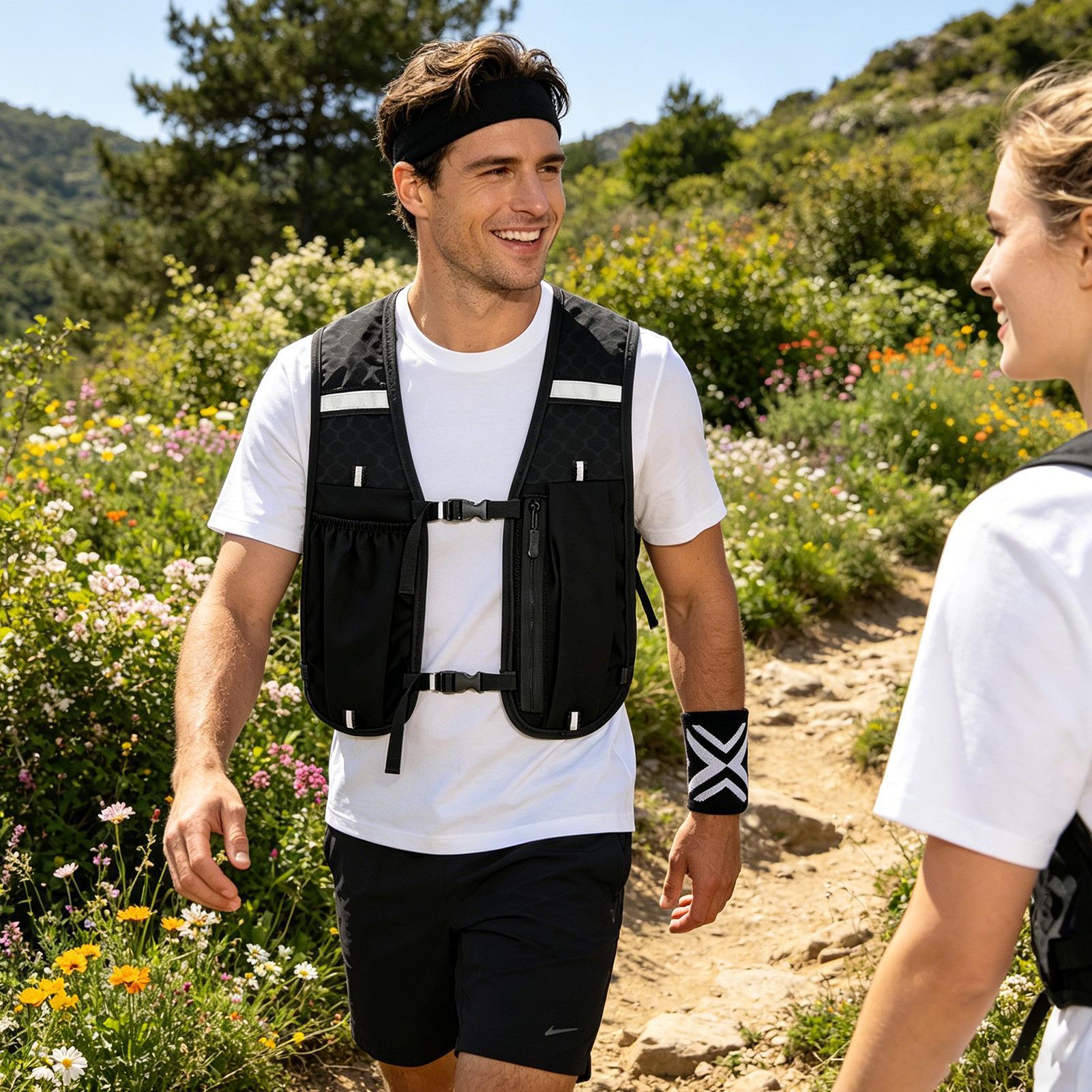 러닝용 반사 조끼, 헤드밴드와 손목밴드가 있는 조절 가 - Reflective Running Gear Vest 리뷰 및 가격