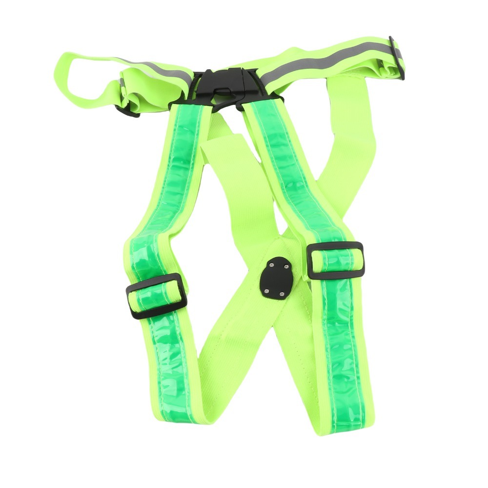 새로운 폴리에스터 LED 안전 조끼 녹색 라이트 USB - Reflective Running Gear Vest 리뷰 및 가격