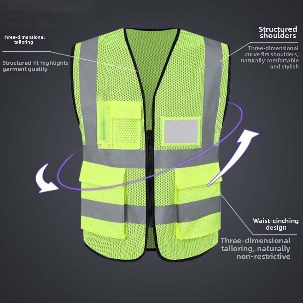 고가시성 반사 조끼 경고용 원사이즈 야외 안전복 주머니 - Reflective Running Gear Vest 리뷰 및 가격
