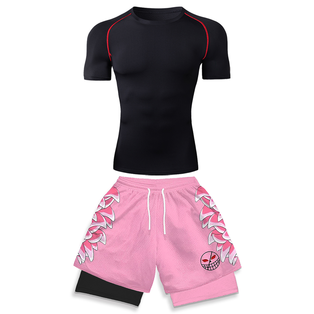 남성용 고탄력 운동복 화이트 컴프레션 티셔츠 & 핑크  - Running Gear Usa 리뷰 및 가격