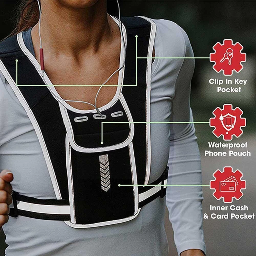 남녀공용 러닝 조끼, 방수 휴대폰 및 키 파우치, 반사 - Reflective Running Jacket 리뷰 및 가격