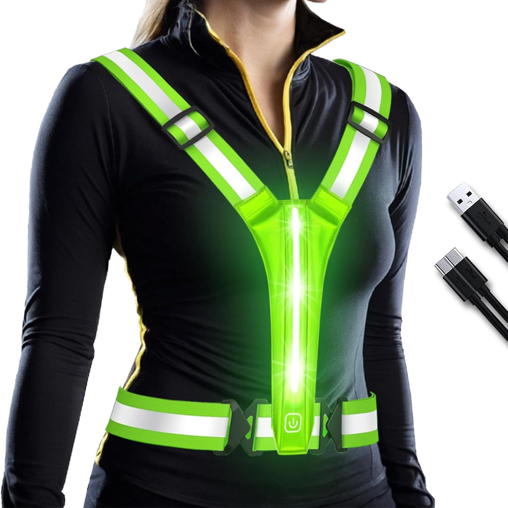 LED 반사 조끼 러닝 기어 야간 산책용 라이트업 조끼 - Reflective Running Gear Vest 리뷰 및 가격