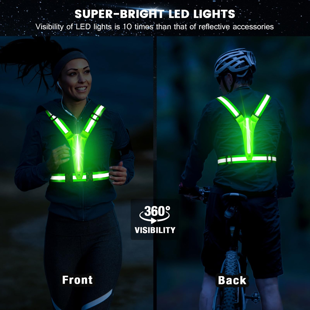 LED 반사 조끼 러닝 기어 야간 산책용 라이트업 조끼 - Reflective Running Gear Vest 리뷰 및 가격